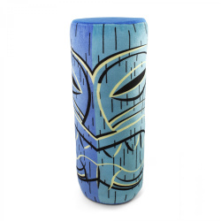 Blue Lono Tiki God Throw Pillow