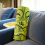 Green Kane Tiki God Throw Pillow