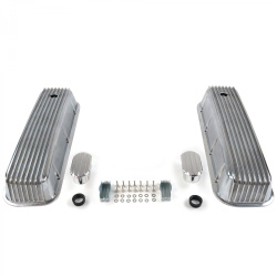 Vintage Finned Valve Covers w/ Breathers (No PCV)~Big Block Chevy