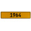1964 Year  - Yellow Aluminum Street Sign Mancave Euro Plate Name Door Sign Wall