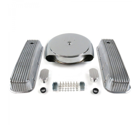 BBC Chr Caddy AC/Finned Engine Dress Up kit~w/ Breathers (No PCV)