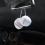 Fuzzy Hanging Rearview Mirror Baseballs - Pair