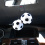 Fuzzy Hanging Rearview Mirror Soccer Balls - Pair