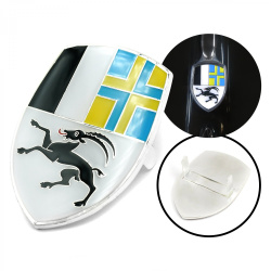 VW Coat of Arms of Graubunden Hood Badge Crest