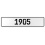 1905 Year  - White Aluminum Street Sign Mancave Euro Plate Name Door Sign Wall