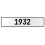 1932 Year  - White Aluminum Street Sign Mancave Euro Plate Name Door Sign Wall