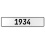 1934 Year  - White Aluminum Street Sign Mancave Euro Plate Name Door Sign Wall