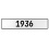 1936 Year  - White Aluminum Street Sign Mancave Euro Plate Name Door Sign Wall