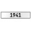 1941 Year  - White Aluminum Street Sign Mancave Euro Plate Name Door Sign Wall