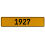 1927 Year  - Yellow Aluminum Street Sign Mancave Euro Plate Name Door Sign Wall