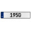 1950 Year  - White Aluminum Street Sign Mancave Euro Plate Name Door Sign Wall