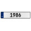 1986 Year  - White Aluminum Street Sign Mancave Euro Plate Name Door Sign Wall