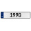 1990 Year  - White Aluminum Street Sign Mancave Euro Plate Name Door Sign Wall
