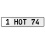 1 HOT 74  - White Aluminum Street Sign Mancave Euro Plate Name Door Sign Wall