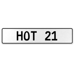 HOT 21  - White Aluminum Street Sign Mancave Euro Plate Name Door Sign Wall Art