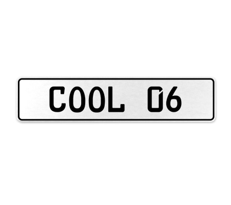 COOL 06  - White Aluminum Street Sign Mancave Euro Plate Name Door Sign Wall