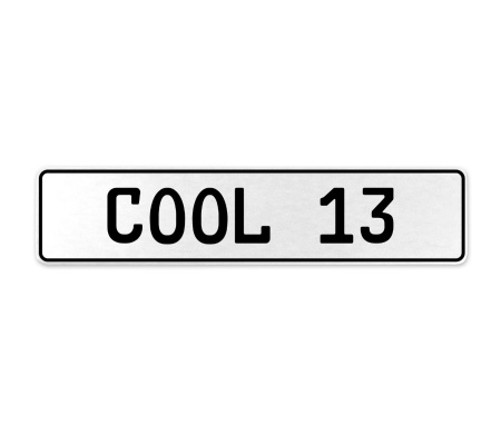 COOL 13  - White Aluminum Street Sign Mancave Euro Plate Name Door Sign Wall