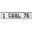 1 COOL 70  - White Aluminum Street Sign Mancave Euro Plate Name Door Sign Wall