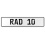 RAD 10  - White Aluminum Street Sign Mancave Euro Plate Name Door Sign Wall Art