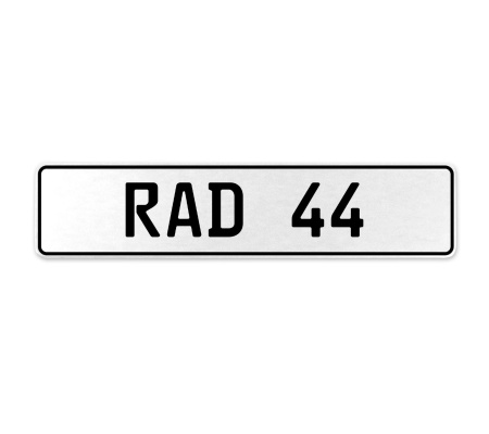 RAD 44  - White Aluminum Street Sign Mancave Euro Plate Name Door Sign Wall Art