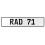 RAD 71  - White Aluminum Street Sign Mancave Euro Plate Name Door Sign Wall Art