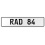 RAD 84  - White Aluminum Street Sign Mancave Euro Plate Name Door Sign Wall Art