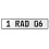 1 RAD 06  - White Aluminum Street Sign Mancave Euro Plate Name Door Sign Wall