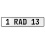 1 RAD 13  - White Aluminum Street Sign Mancave Euro Plate Name Door Sign Wall