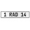 1 RAD 14  - White Aluminum Street Sign Mancave Euro Plate Name Door Sign Wall