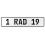 1 RAD 19  - White Aluminum Street Sign Mancave Euro Plate Name Door Sign Wall