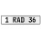1 RAD 36  - White Aluminum Street Sign Mancave Euro Plate Name Door Sign Wall