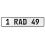 1 RAD 49  - White Aluminum Street Sign Mancave Euro Plate Name Door Sign Wall