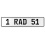 1 RAD 51  - White Aluminum Street Sign Mancave Euro Plate Name Door Sign Wall