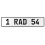 1 RAD 54  - White Aluminum Street Sign Mancave Euro Plate Name Door Sign Wall
