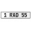 1 RAD 55  - White Aluminum Street Sign Mancave Euro Plate Name Door Sign Wall