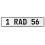 1 RAD 56  - White Aluminum Street Sign Mancave Euro Plate Name Door Sign Wall