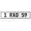1 RAD 59  - White Aluminum Street Sign Mancave Euro Plate Name Door Sign Wall