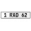 1 RAD 62  - White Aluminum Street Sign Mancave Euro Plate Name Door Sign Wall