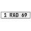 1 RAD 69  - White Aluminum Street Sign Mancave Euro Plate Name Door Sign Wall