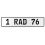 1 RAD 76  - White Aluminum Street Sign Mancave Euro Plate Name Door Sign Wall