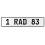 1 RAD 83  - White Aluminum Street Sign Mancave Euro Plate Name Door Sign Wall