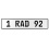 1 RAD 92  - White Aluminum Street Sign Mancave Euro Plate Name Door Sign Wall