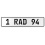 1 RAD 94  - White Aluminum Street Sign Mancave Euro Plate Name Door Sign Wall