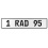 1 RAD 95  - White Aluminum Street Sign Mancave Euro Plate Name Door Sign Wall