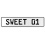 SWEET 01  - White Aluminum Street Sign Mancave Euro Plate Name Door Sign Wall