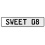 SWEET 08  - White Aluminum Street Sign Mancave Euro Plate Name Door Sign Wall