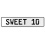 SWEET 10  - White Aluminum Street Sign Mancave Euro Plate Name Door Sign Wall
