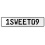 1SWEET09  - White Aluminum Street Sign Mancave Euro Plate Name Door Sign Wall