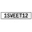 1SWEET12  - White Aluminum Street Sign Mancave Euro Plate Name Door Sign Wall