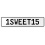 1SWEET15  - White Aluminum Street Sign Mancave Euro Plate Name Door Sign Wall
